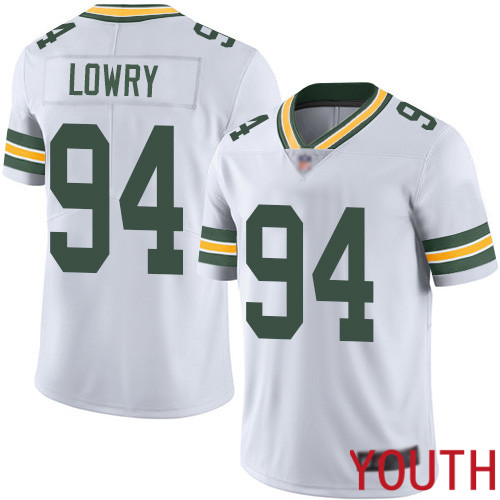 Green Bay Packers Limited White Youth #94 Lowry Dean Road Jersey Nike NFL Vapor Untouchable->youth nfl jersey->Youth Jersey